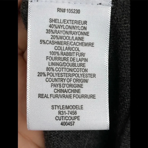 Joie Rabbit Fur Collar Sweater small - Picture 7 of 10